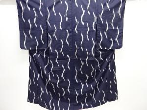 大正ロマン　変わりよろけ縞模様織り出し着物